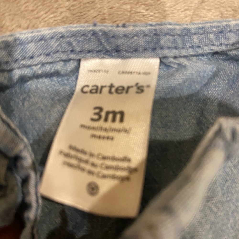 Carter’s 3M Denim Romper - Picture 3 of 4